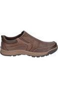 Hush Puppies Jasper slip on shoe in Brown leather