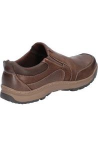 Hush Puppies Jasper slip on shoe in Brown leather