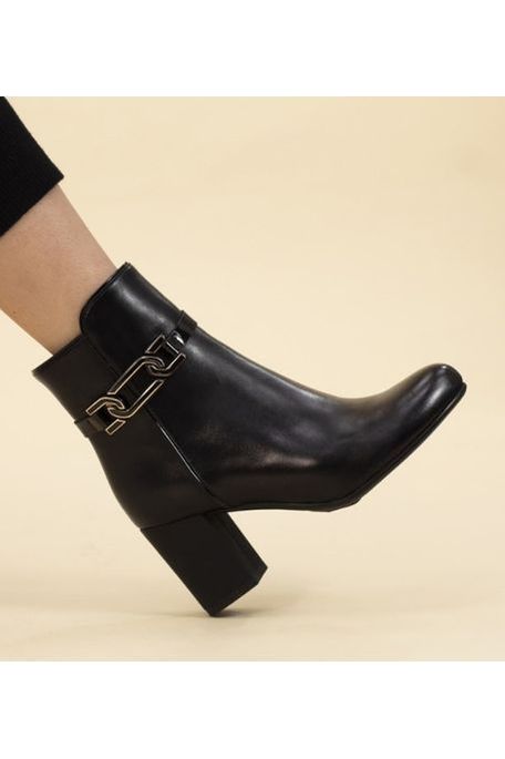 Lunar Lorraine Black Ankle Boot GLX005