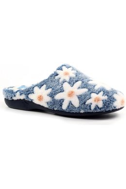 Lunar Plumeria Ladies Blue Mule Slipper KLA232