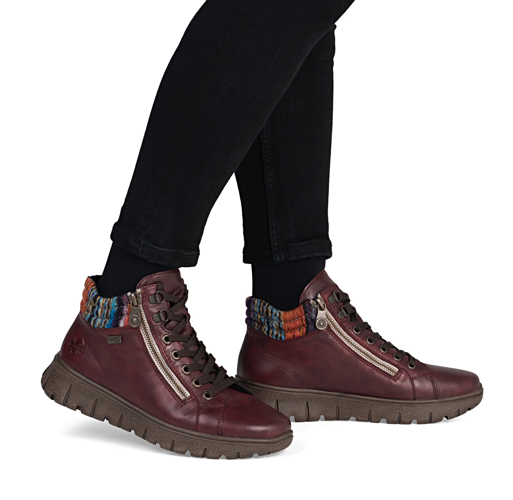 Rieker Ladies Boots N1305-35 vino multi waterproof