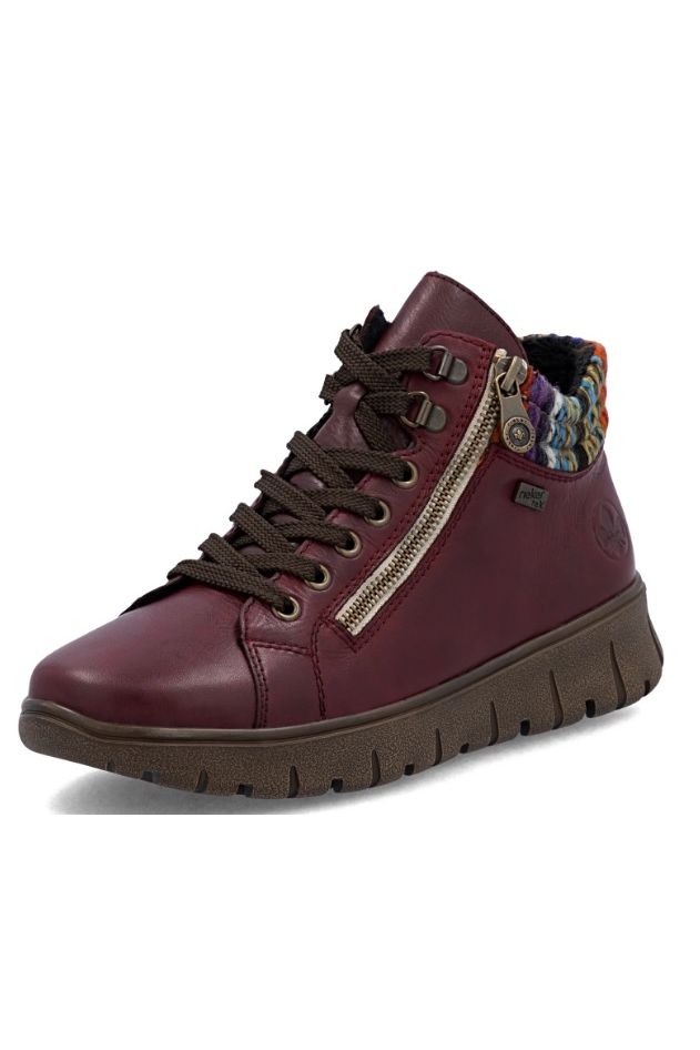 Rieker Ladies Boots N1305-35 vino multi waterproof