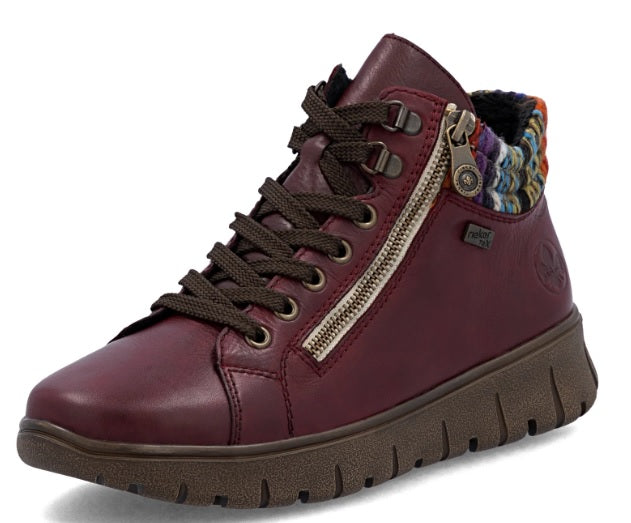Rieker Ladies Boots N1305-35 vino multi waterproof