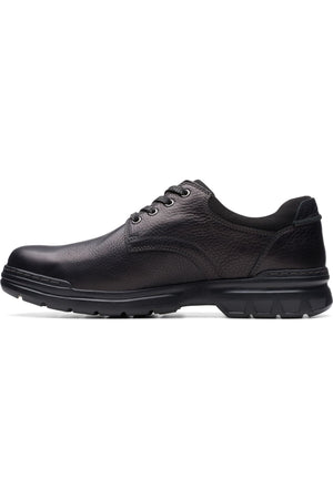 Clarks Mens Rockie WalkGTX waterproof shoe in black leather