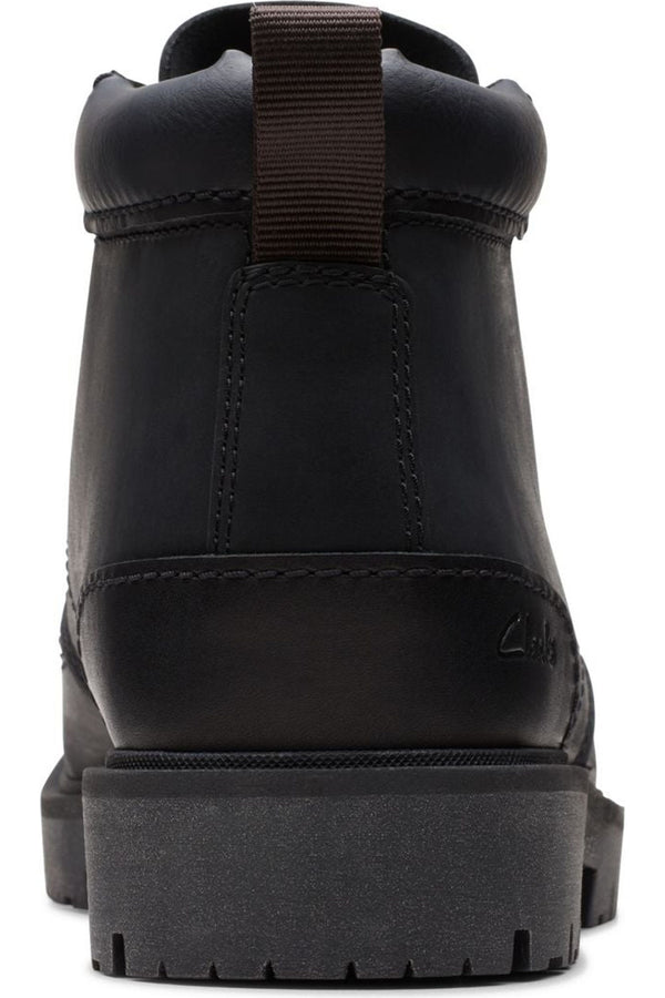 Rossdale Clark Black Leather Boots Buy Clarks Men Rossdale Mid Top