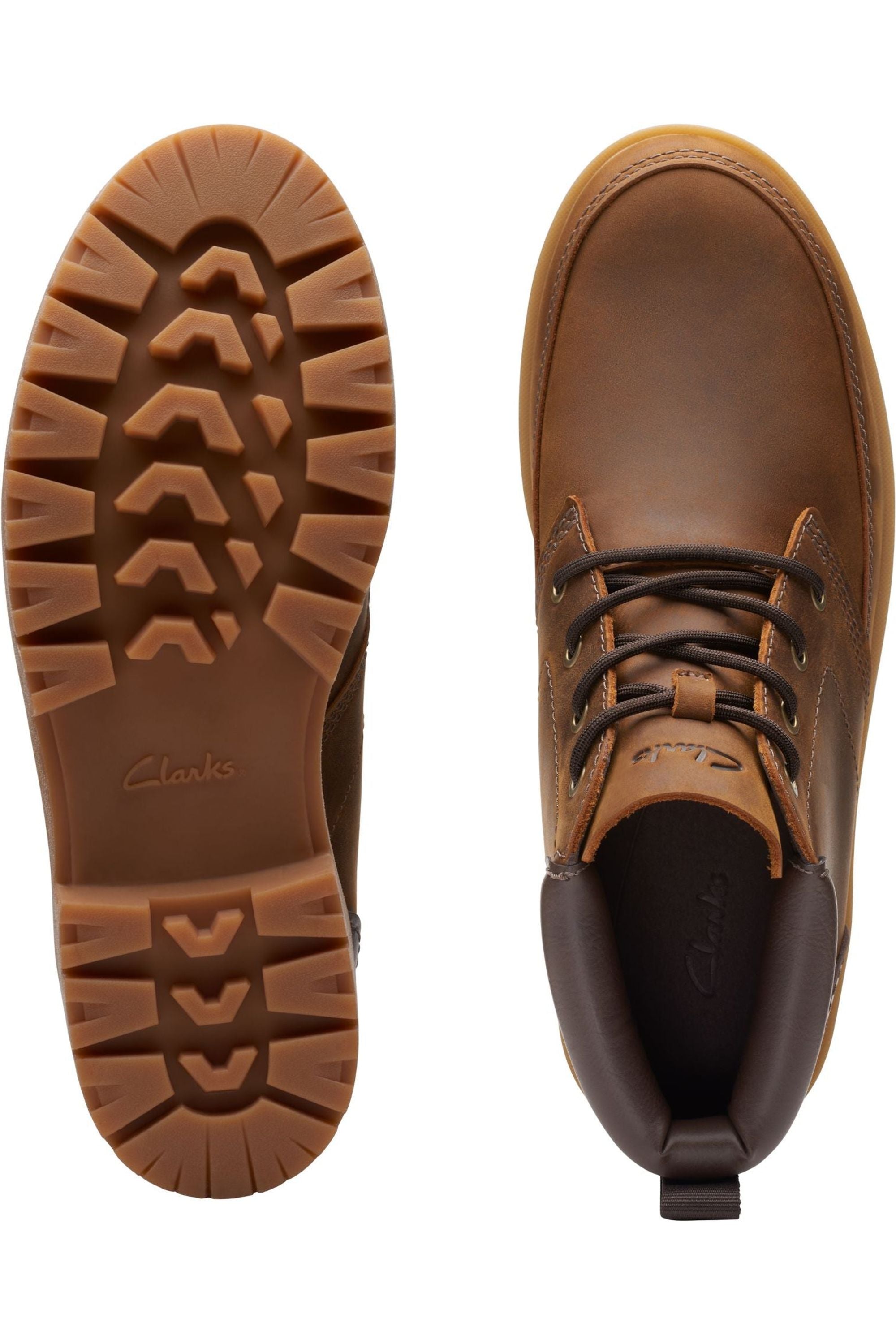 Clarks Mens Rossdale Mid in Beeswax Leather