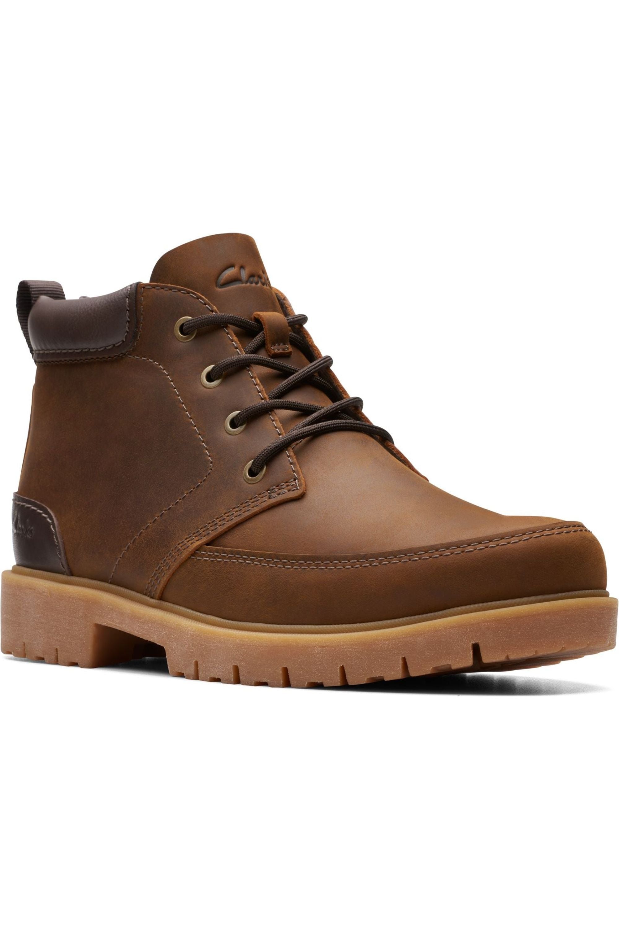 Clarks Mens Rossdale Mid in Beeswax Leather