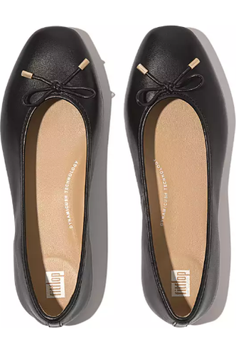 FitFlop Ballerina Mary Jane in Black Leather