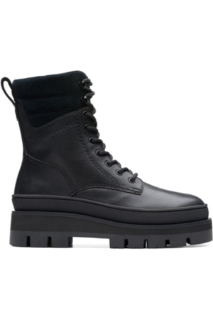 Clarks Orianna2 Hike in Black warmlined leather