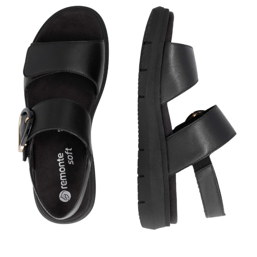 Remonte Ladies sandal D2K50-00 in Black