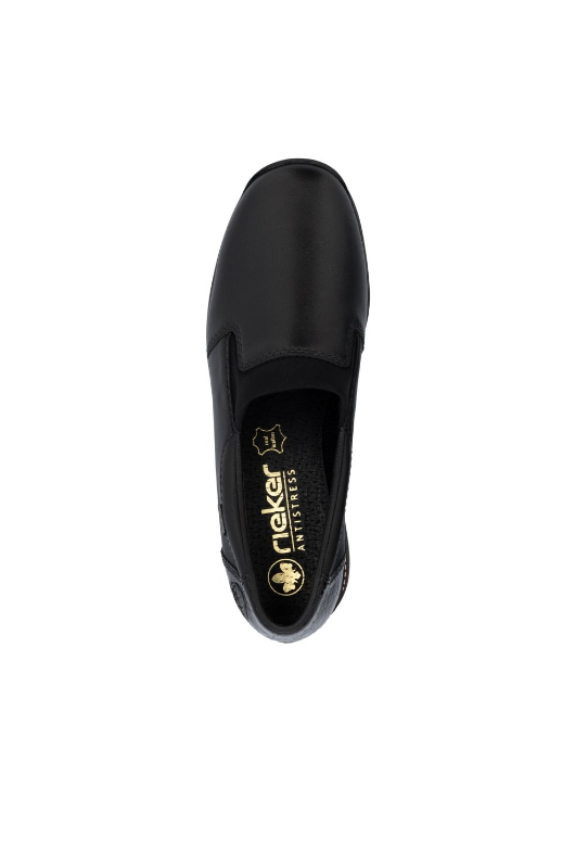 Rieker Shoes 44291-00 black slip on waterproof shoe
