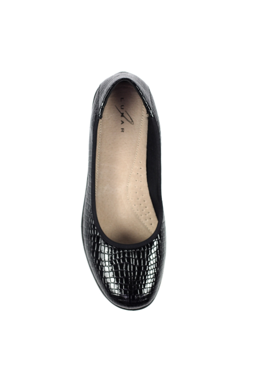 Lunar Winnie wedge shoe FLN050 in Black