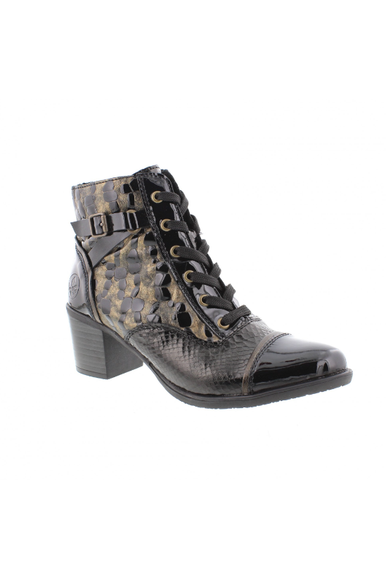Rieker Ladies Boots Y2032-00 in Black combi