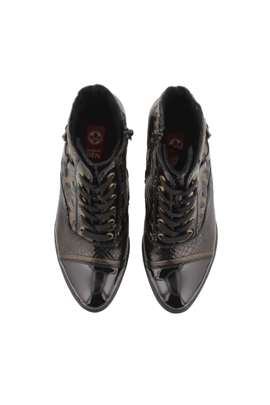 Rieker Ladies Boots Y2032-00 in Black combi