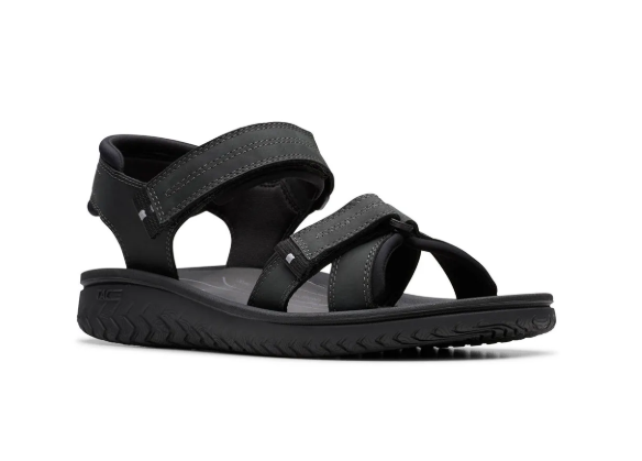 Clarks Wesley Shore in Black leather