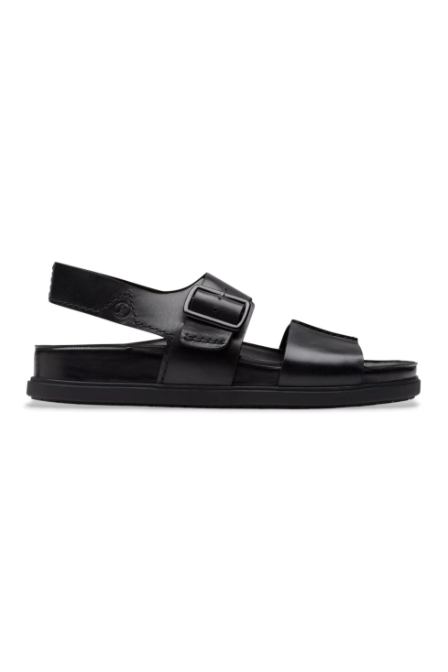Clarks Torford Strap in Black leather