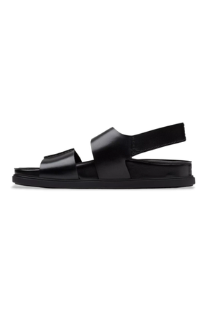 Clarks Torford Strap in Black leather