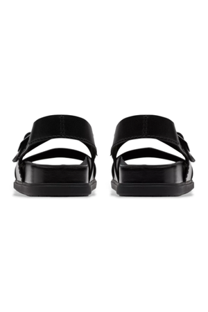 Clarks Torford Strap in Black leather