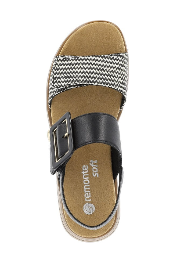 Remonte Ladies sandal D1J53-02 in Black