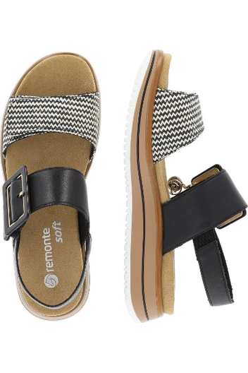 Remonte Ladies sandal D1J53-02 in Black