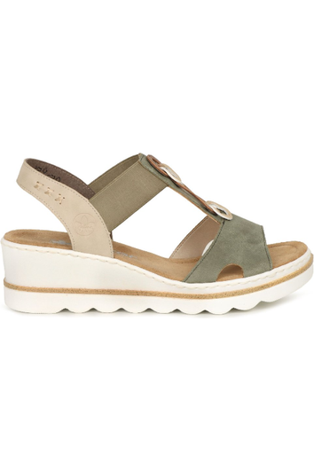 Rieker Womens sandal 67498-52 in Green