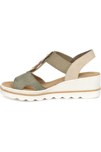 Rieker Womens sandal 67498-52 in Green