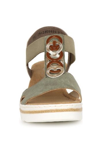Rieker Womens sandal 67498-52 in Green