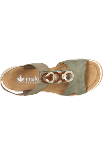 Rieker Womens sandal 67498-52 in Green