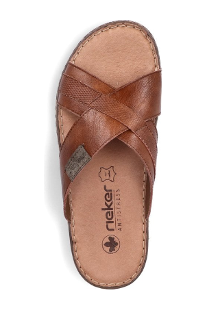 Rieker Mens Sandals 21082-24 in Brown