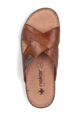 Rieker Mens Sandals 21082-24 in Brown