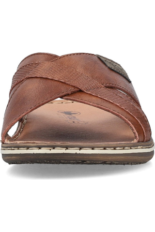 Rieker Mens Sandals 21082-24 in Brown