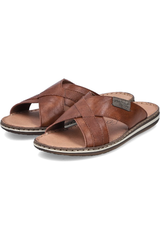 Rieker Mens Sandals 21082-24 in Brown