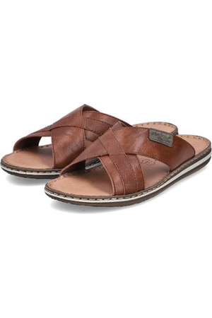 Rieker Mens Sandals 21082-24 in Brown