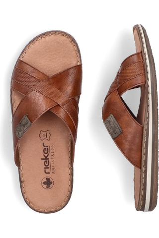 Rieker Mens Sandals 21082-24 in Brown