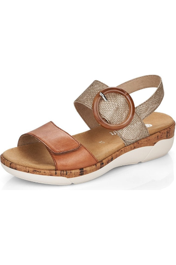 Remonte Ladies sandals R6853-90 in Metallic