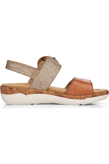 Remonte Ladies sandals R6853-90 in Metallic