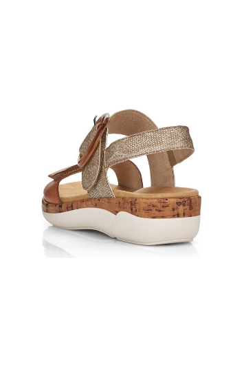 Remonte Ladies sandals R6853-90 in Metallic