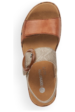 Remonte Ladies sandals R6853-90 in Metallic