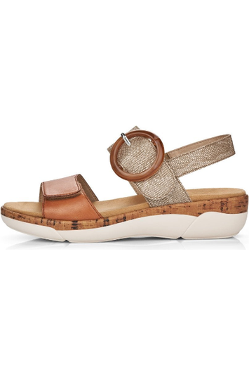 Remonte Ladies sandals R6853-90 in Metallic