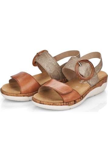 Remonte Ladies sandals R6853-90 in Metallic