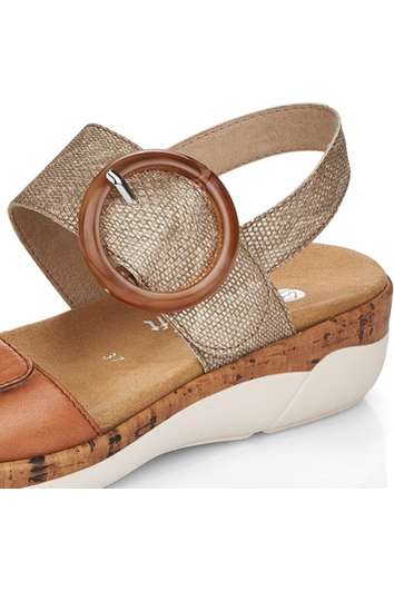Remonte Ladies sandals R6853-90 in Metallic