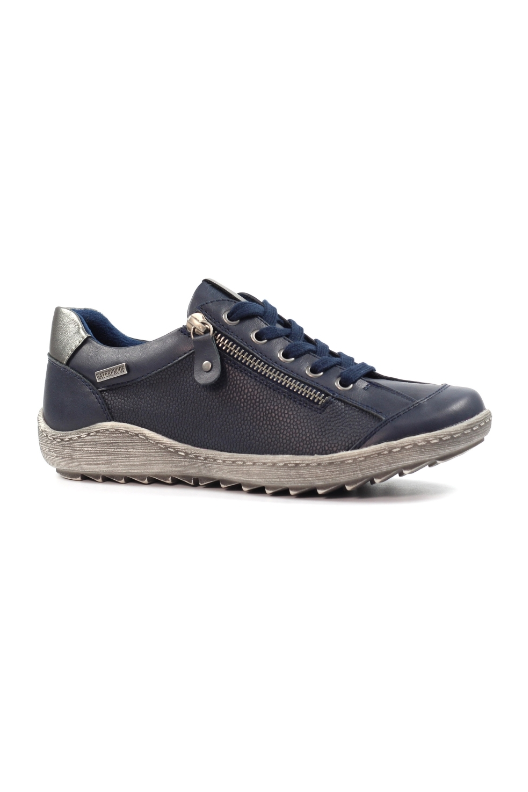 Lunar Sloan waterproof trainer in Navy DLB082