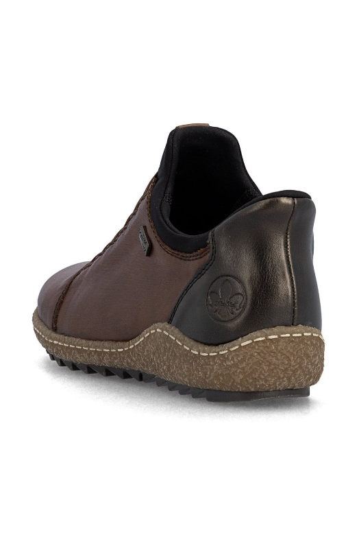 Rieker Shoe L7562-22 chestnut slip on waterproof shoe
