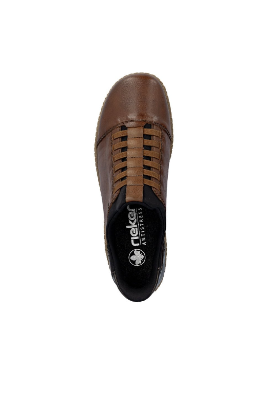 Rieker Shoe L7562-22 chestnut slip on waterproof shoe