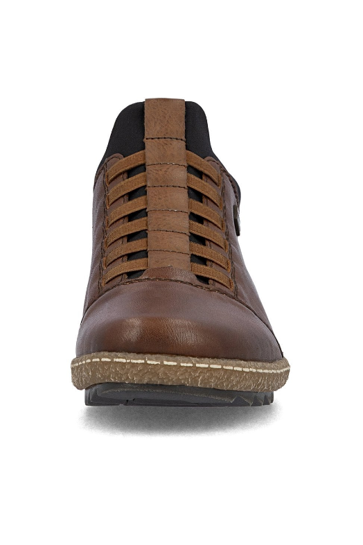 Rieker Shoe L7562-22 chestnut slip on waterproof shoe