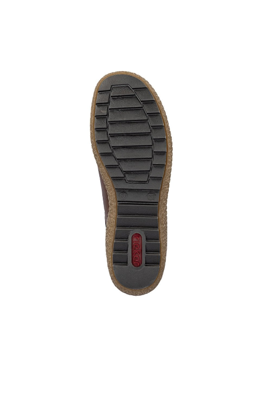 Rieker Shoe L7562-22 chestnut slip on waterproof shoe