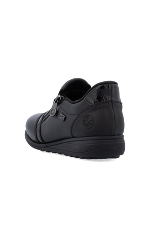 Rieker Shoes 47264-00 black extra wide slip on waterproof shoe