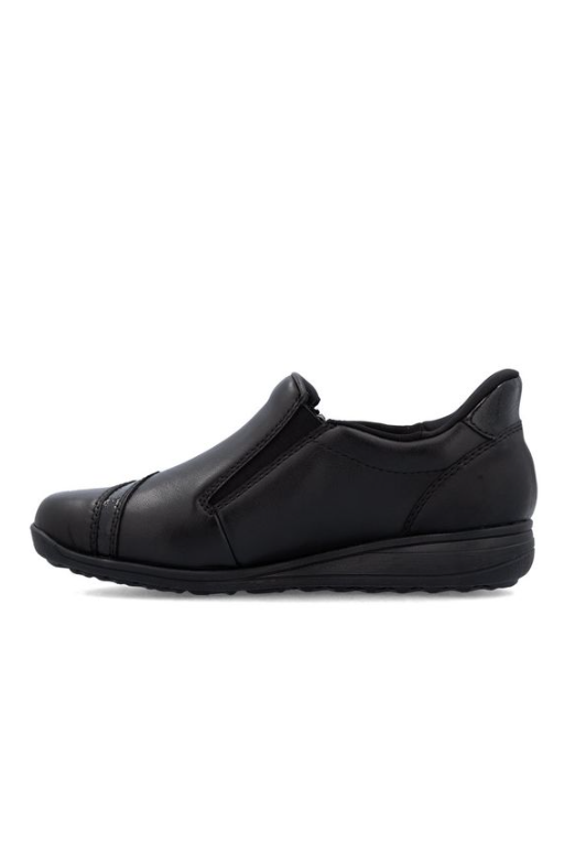 Rieker Shoes 47264-00 black extra wide slip on waterproof shoe