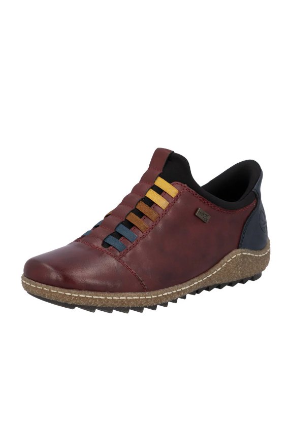 Rieker slip on L7562-35 vino/ocean waterproof shoe