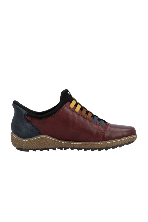 Rieker slip on L7562-35 vino/ocean waterproof shoe